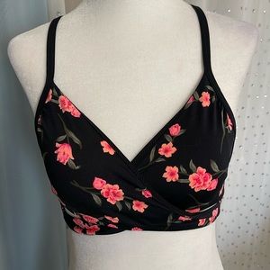 Pink Sport racer back swim top size small